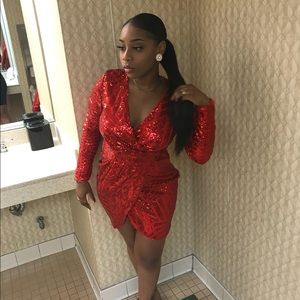 Red Sequin Dress😍